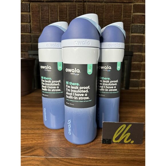 Owala Limited Edition Color Drop Riptide 24oz Freesip Water Bottle - Picture 1 of 8